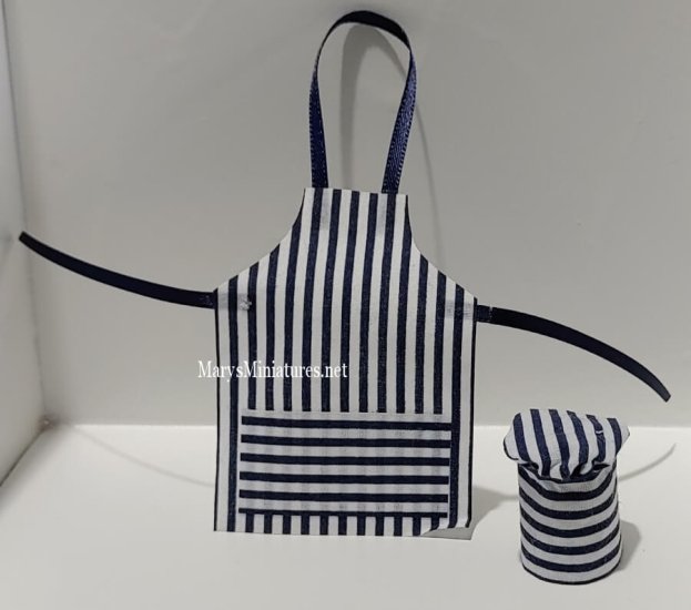 (image for) BBQ Striped Apron & Hat Set