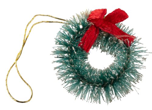 (image for) Sisal Wreaths w/ Red Bow & Snow 3pc