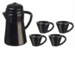 (image for) Black Enamelware Coffee Set 5pc