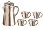 (image for) Silver Enamelware Coffee Set 5pc