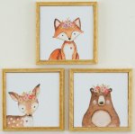 (image for) Woodland Characters Picture Set 3pc