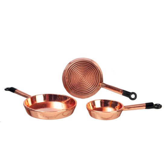 (image for) Copper Frying Pan Set 3pc