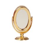 (image for) Gold Colored Dressing Table Makeup Mirror