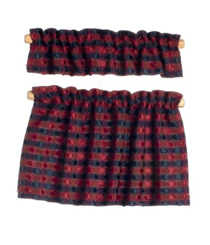 (image for) Cafe Curtains Red/Blue Plaid