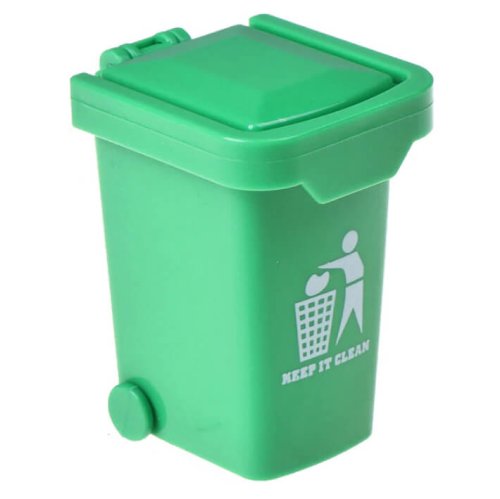 (image for) Keep It Clean Green Rolling Trash Can