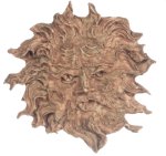 (image for) Sun Face Garden Decoration 2pc Gray Ancient