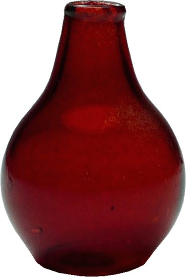 (image for) Red Glass Onion Jar Large