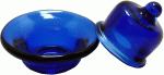 (image for) Blue Glass Dish w/Lid