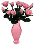 (image for) Pink Roses in Pink Classic Vase 12pc