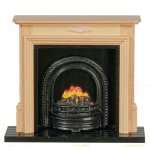 (image for) Fireplace w/ Insert - Oak