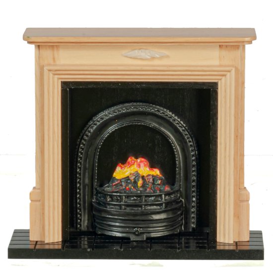 (image for) Fireplace w/ Insert - Oak