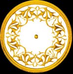 (image for) Deco Gilded Faux Plaster Ceiling Round Molding Accent