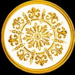 (image for) Fleur Deco Gilded Faux Plaster Ceiling Round Molding Accent