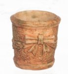 (image for) Resin Planter Pot w/ Bow Aged 2pc