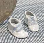 (image for) Baby Shoes Set White w/ Blue Laces