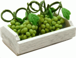 (image for) Green Grapes in Whitewashed Crate