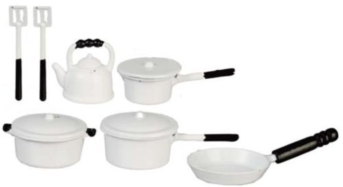 (image for) Metal Cookware White 10pc