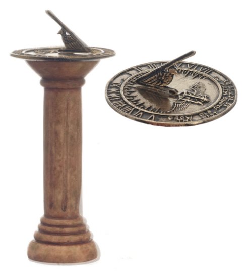 (image for) Sundial on Pedestal Gray Ancient