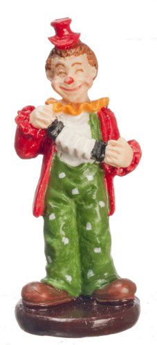 (image for) Clown w/ Accordian Figurine on Base