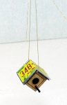 (image for) Hanging Birdhouse w/ License Roof