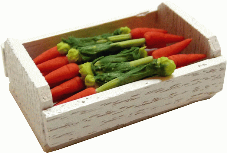 (image for) Carrots in Whitewashed Crate