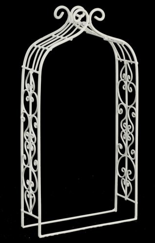 (image for) White Wire Garden Arbor