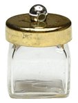 (image for) Square Glass Jar w/ Metal Lid