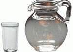 (image for) Glass Pitcher and Cup