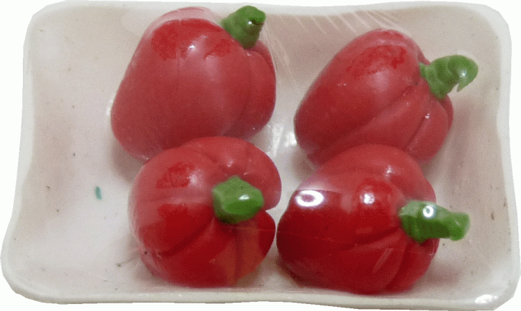 (image for) Red Bell Peppers Wrapped