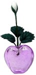 (image for) White Rosebud in Lavender Heart Shaped Vase