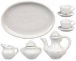 (image for) Ceramic Tea Set White 9pc