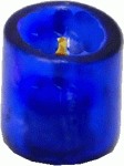 (image for) White Candle in Blue Candle Holder