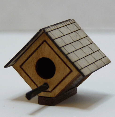 (image for) Birdhouse w/ Shingle Roof No Stand