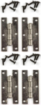 (image for) Pewter H Hinges With Nails 4pcs