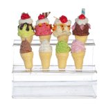 (image for) Ice Cream Shop Stand w/ 8 Assorted Ice Cream Cones