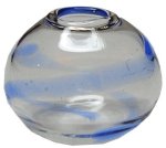 (image for) Blue Swirled Glass Southwest Vase