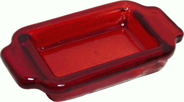 (image for) Red Glass Baking Pan