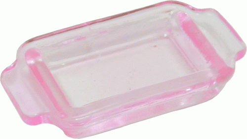 (image for) Pink Glass Baking Pan