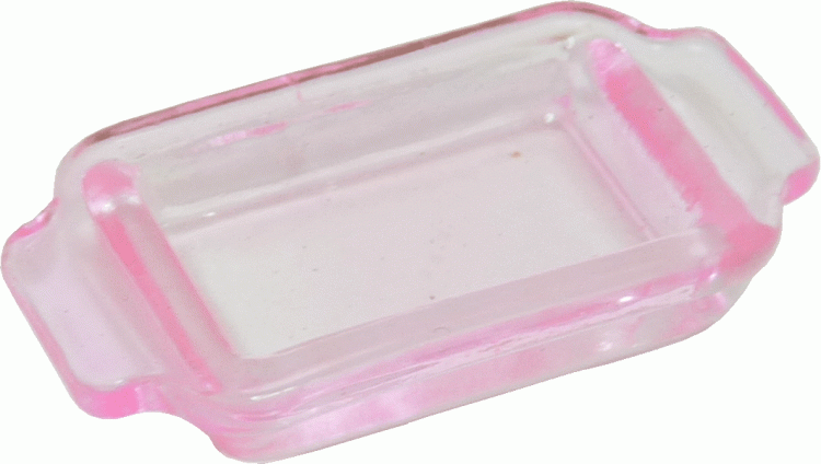 (image for) Pink Glass Baking Pan