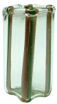 (image for) Brown/Green Square Striped Modern Vase