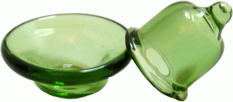 (image for) Green Glass Dish w/Lid