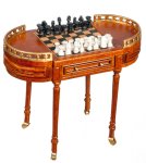 (image for) 17th Century Chess Table on Wheels - Walnut