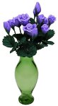 (image for) Purple Roses in Green Ginger Vase 12pc