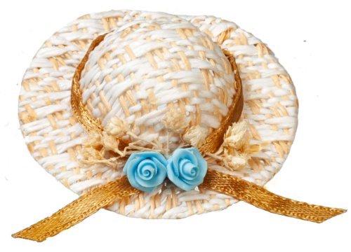 (image for) Straw Hat w/ Blue Flower