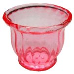 (image for) Crystal Pink Glass Flared Bowl