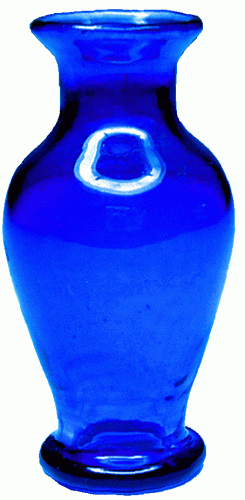 (image for) Blue Glass Classic Pedestal Vase