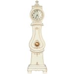 (image for) More Longcase Working Clock - White w/ Gold