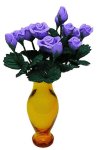 (image for) Purple Roses in Amber Vase 12pc