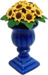 (image for) Sunflowers in Blue Planter