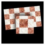 (image for) Faux Marble Tile - Rust & White